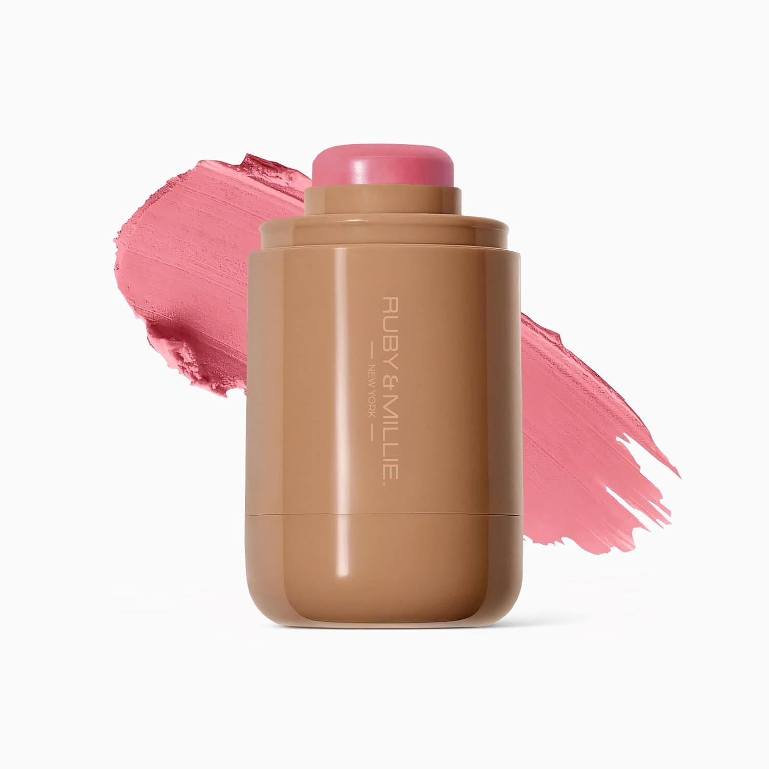 Ruby & Millie Cream Blush Stick — Pookie, Baby Pink — Buildable Cream Blush for Cheeks & Lips, Satin Finish, Lightweight & Blendable Multi-Use Makeup Stick, Vegan & Cruelty-Free, 0.25 oz | Amazon (US)