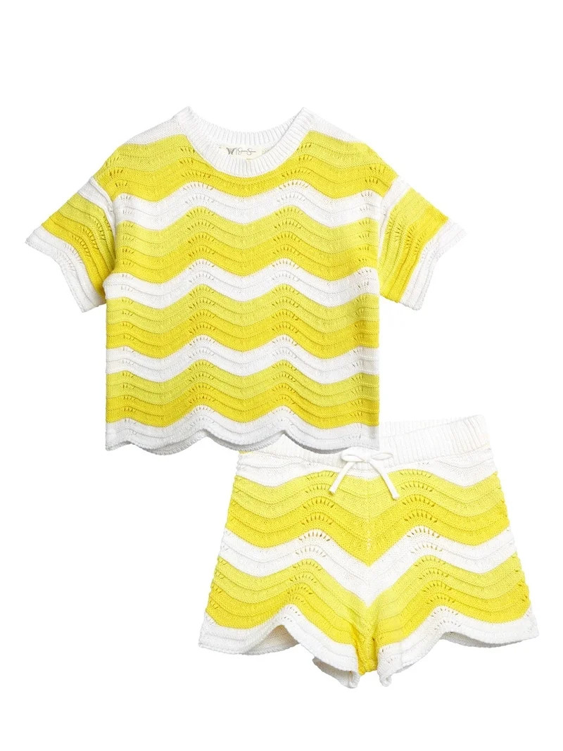 Jessica Simpson Girls' Crochet Short Set, Sizes 4-16 | Walmart (US)