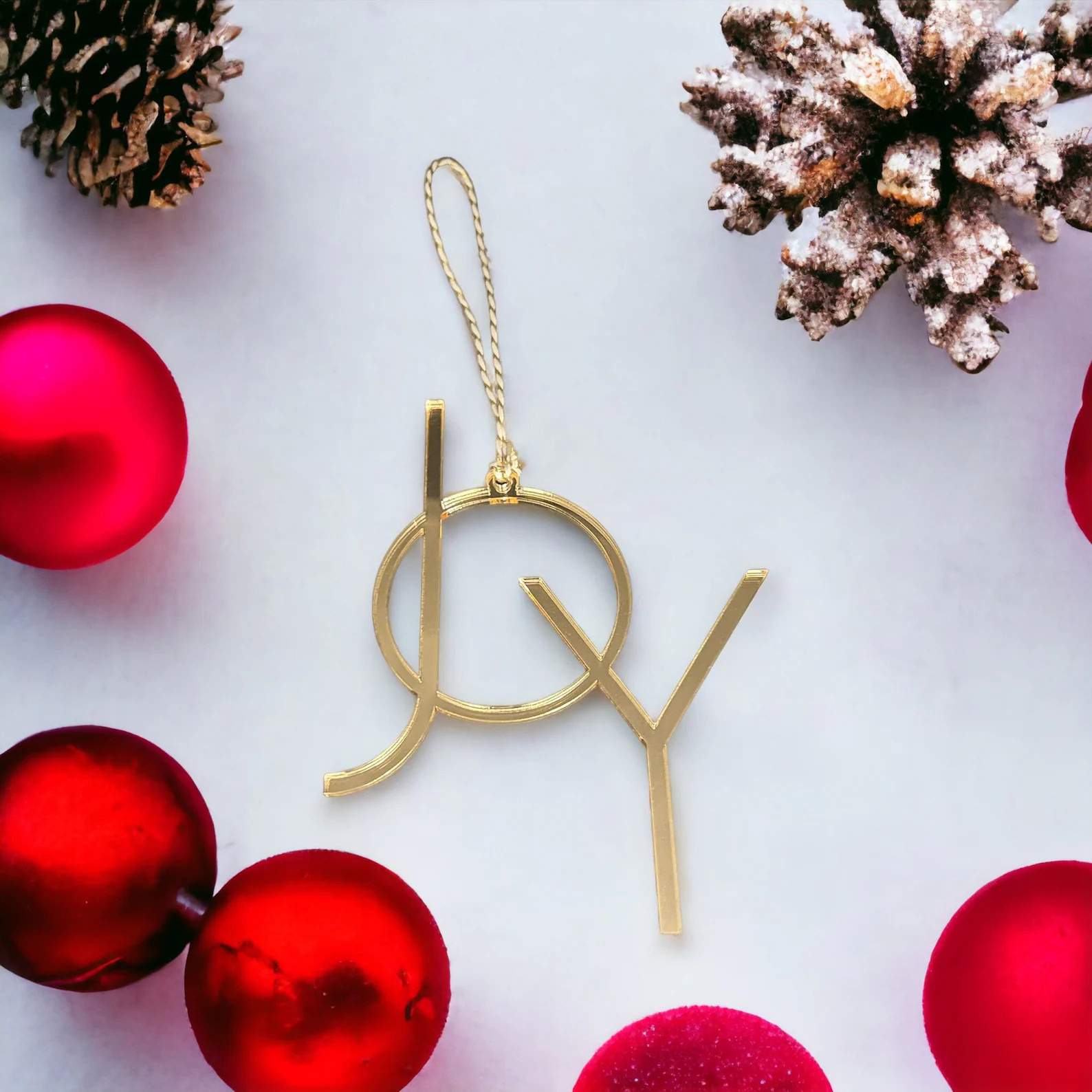 Joy Ornament, Christmas Ornament, Gold Christmas Ornament, Modern Ornament, Word Christmas Tree O... | Etsy (US)
