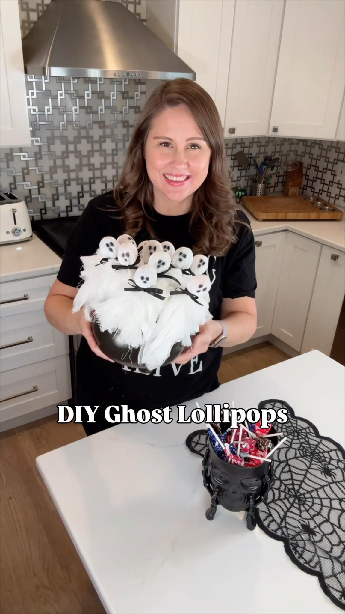 👻✨ The cutest DIY ghost lollipops!! Just cover Tootsie Pops (or your fave suckers) with a double layer of cheesecloth, tie it around with ribbon, and draw on a spooky face. Pop them into a floral foam block in a cauldron or festive container for the perfect Halloween treat display 🎃🕸️

These are such an easy + budget-friendly way to add some spookiness to your party table or boo baskets! 🖤

#GhostLollipops #HalloweenDIY #HalloweenTreats #SpookySeason #LTKDIY #LTKHalloween


#LTKSeasonal #LTKHome #LTKFamily