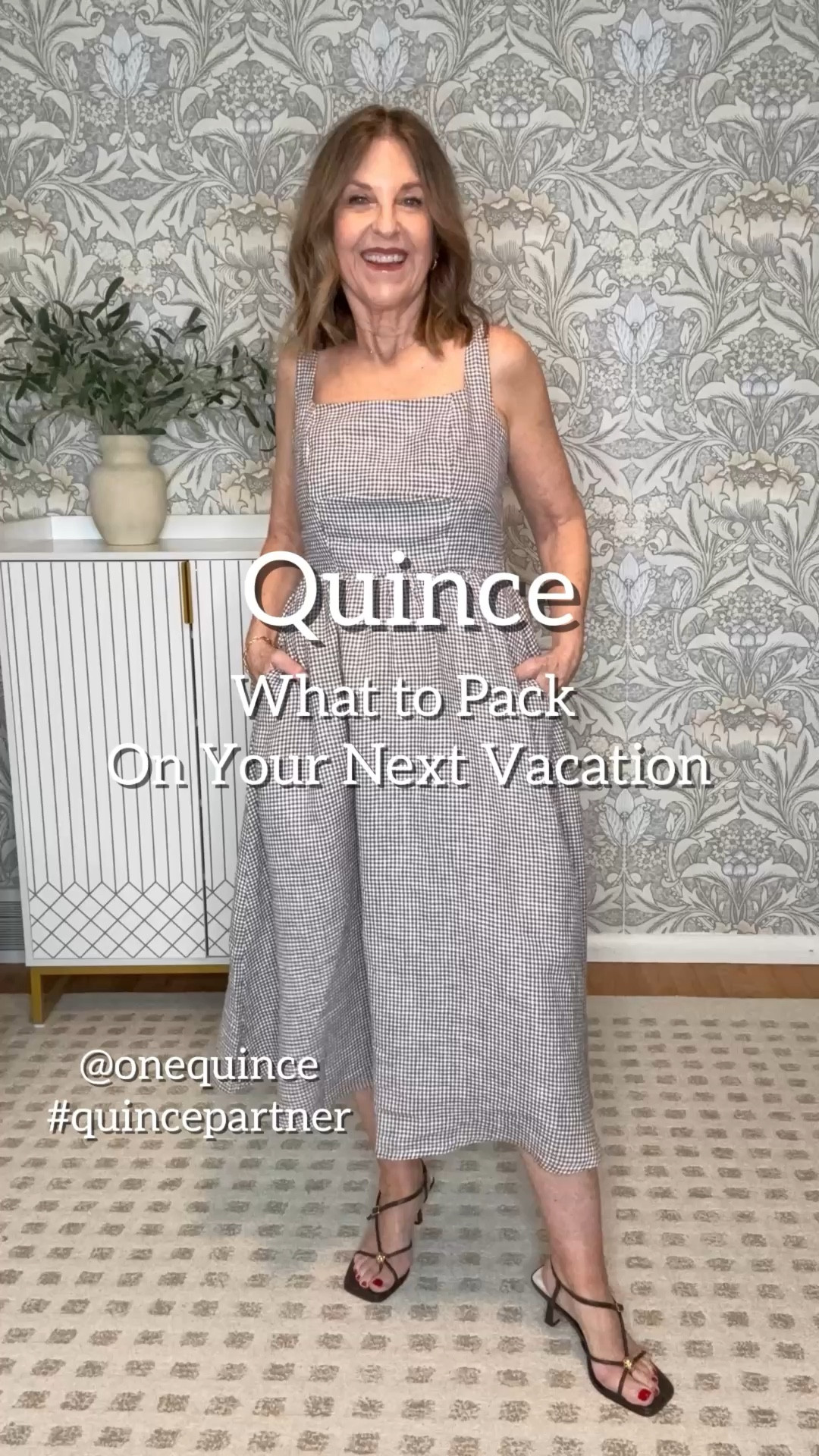 What to pack on your next vacation. Quince linen and cardigans you can mix and match to create outfits to wear on repeat. Sundress, linen, top and bottom, cotton cardigan, pullover sweater, Crossbody bag, satchel bag. All fit true to size. I’m wearing size extra small. My pants color is driftwood. ￼

@Quince  #quincepartner 

#LTKOver40 #LTKTravel #LTKootd
