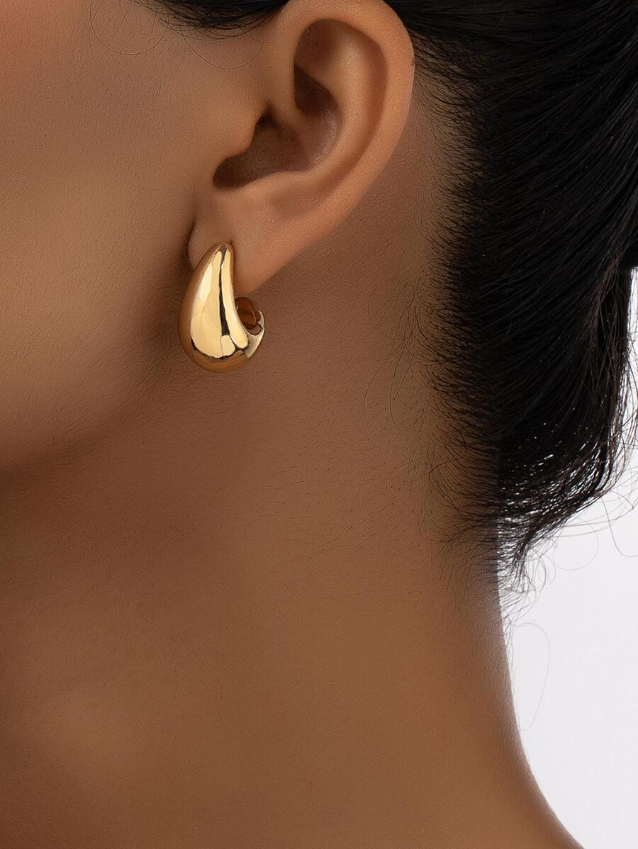1pair Delicate And Stylish Water Drop Shaped Earrings For Women | SHEIN