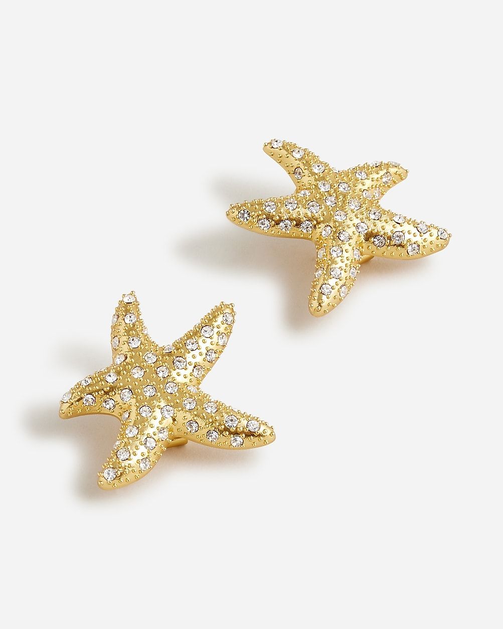 Starfish stud earrings with pavé crystals | J. Crew US