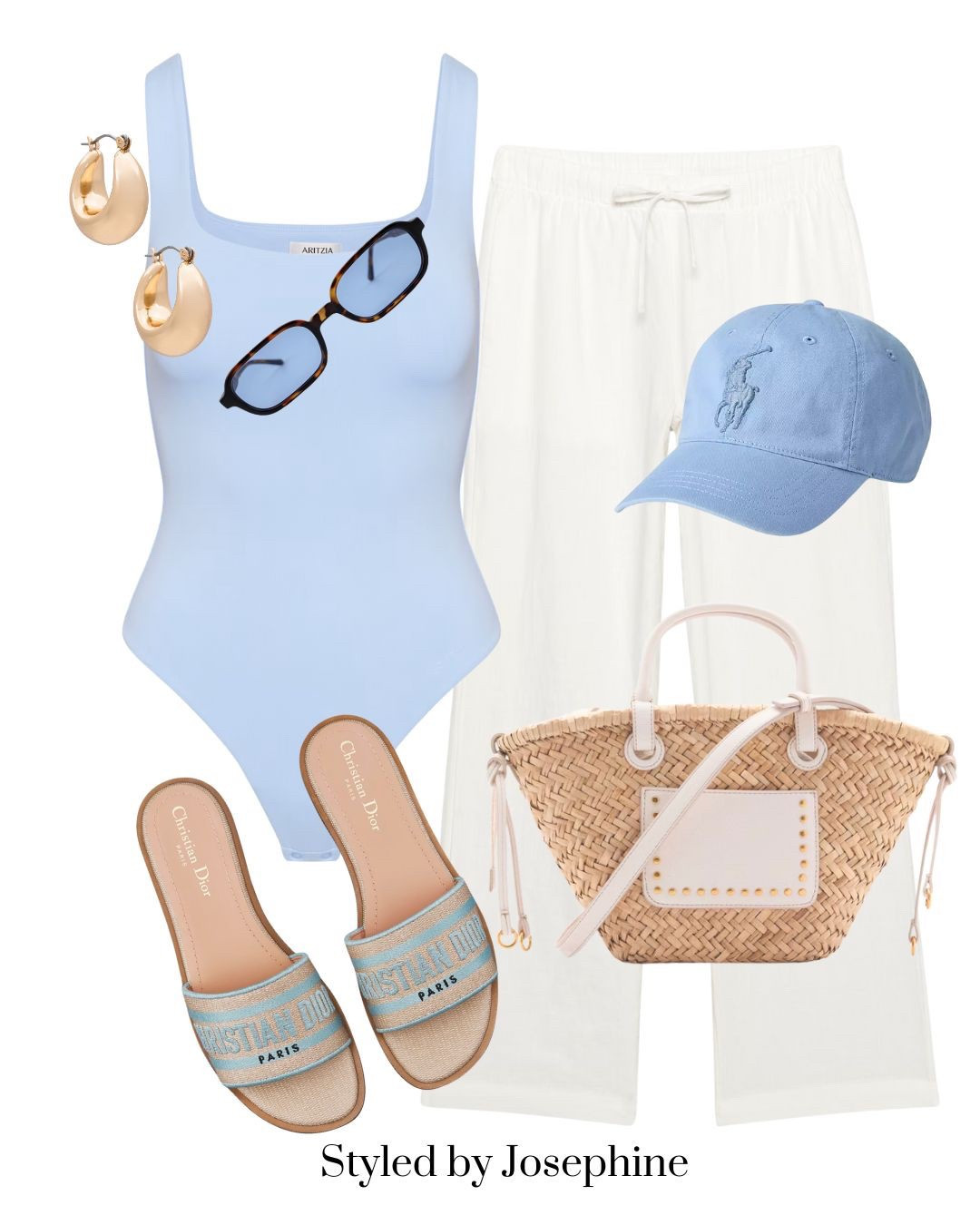 Summer staples I'm loving lately 💙
This baby blue bodysuit from Aritzia is buttery soft and makes the perfect base layer for warm days. Styled with drawstring linen pants, a straw tote, and my go-to Dior slides for a relaxed and timeless summer outfit.
Linked similar styles if any pieces are sold out!

#LTKStyleTip #LTKFindsUnder50 #LTKSummerEdit