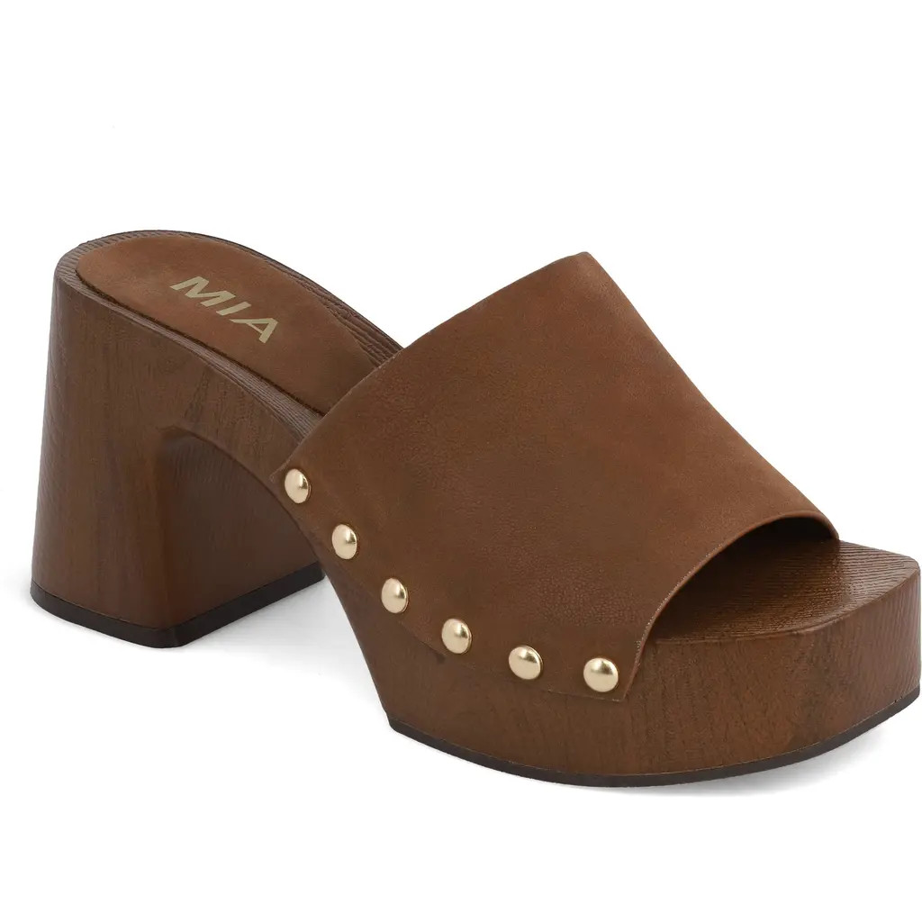 MIA Emmerie Slide Sandal in Cognac at Nordstrom Rack, Size 6 | Nordstrom Rack