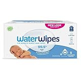 WaterWipes Plastic-Free Original Baby Wipes, 99.9% Water Based Wipes, Unscented & Hypoallergenic for | Amazon (US)