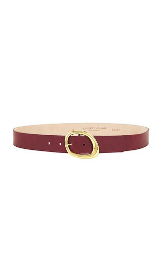 Streets Ahead Gold Finish Belt in Burgundy. - size M (also in L, S, XS) | Revolve Clothing (Global)
