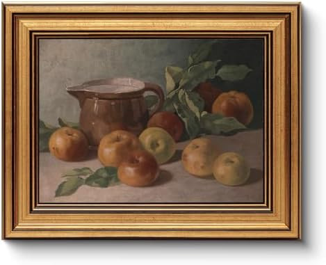 HUARCEY Gold Framed Vintage Wall Art for Living Room Harvest Apples Still Life Oil Painting Artwo... | Amazon (US)