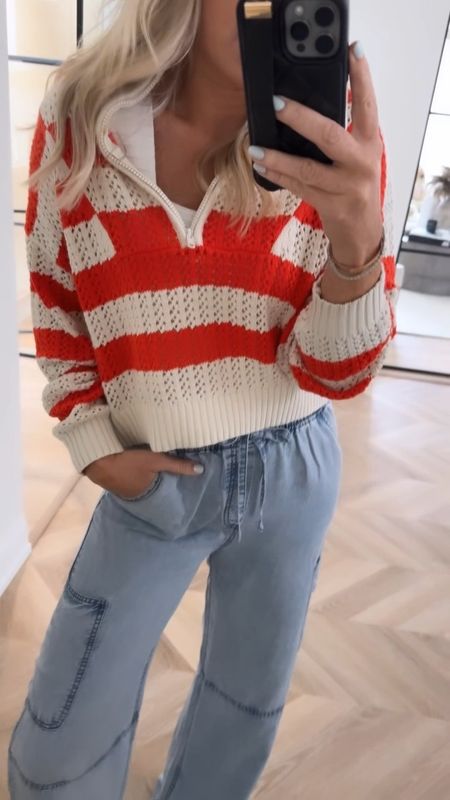 Today’s look! Target sweater I did medium. Pants I’m in small. Great look for summer or MDW! 

Summer outfit. Target finds. Memorial Day weekend. Red white and blue. 

#LTKFindsUnder50 #LTKStyleTip #LTKSeasonal