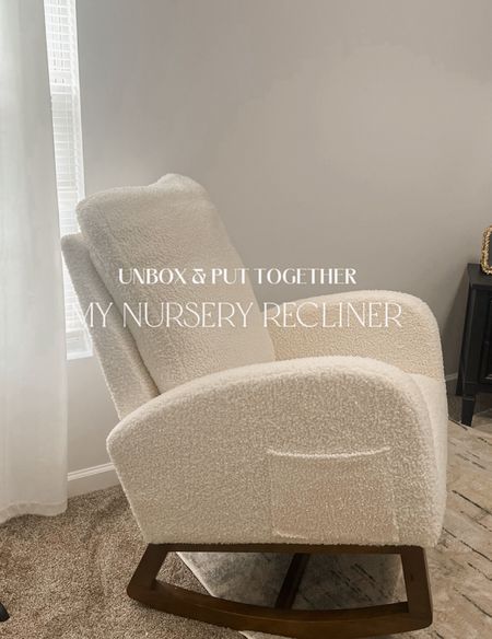 Linking this recliner on my @LTK  on sale for $260! Was $310 shop now! ☁️✨🫶🏼 #nursery #nurseryrecliner #recliner #rocker #babyboyroom #babysroom #julybaby #registryitems #baby #newborn #nurserydecor 