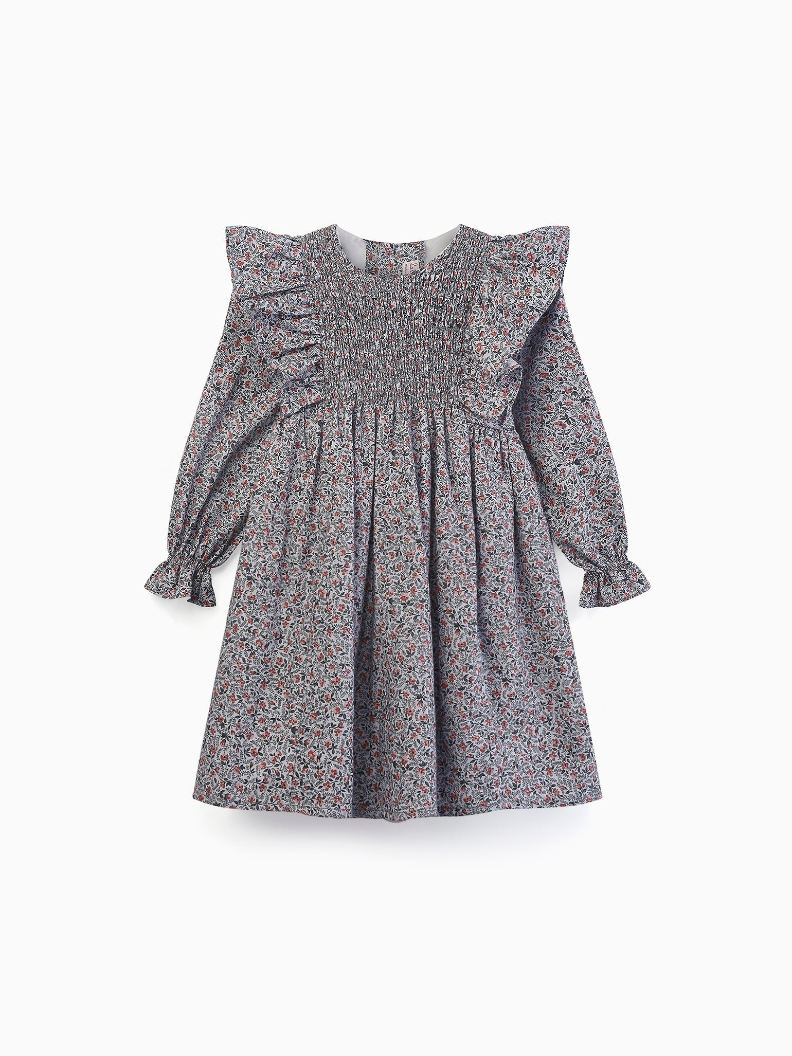 Blue Floral Eloisa Girl Smock Dress | La Coqueta (US)