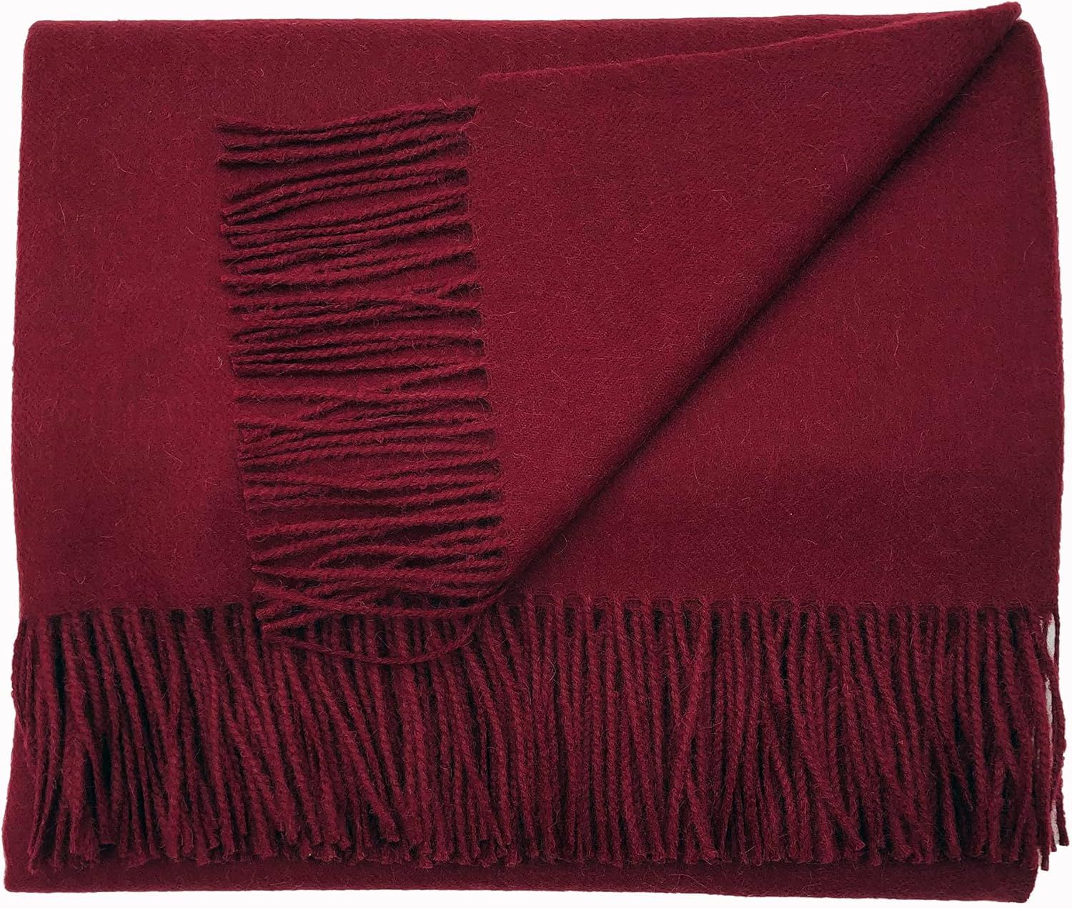 100% Baby Alpaca Throw Blanket, Our Solid Color Throw/Afghan, Wine | Amazon (US)