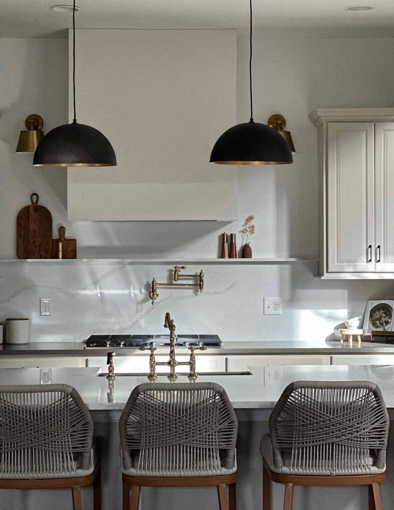 Kitchen pendant lights and counter stools

#LTKOver40 #LTKHome #LTKdayinmylife