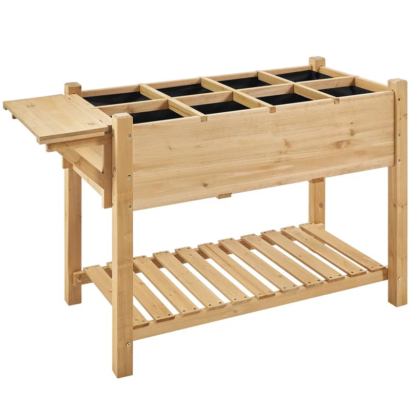 Lark Manor™ Aliaya Solid Wood Elevated Garden Bed Planter Box with Removable Grow Grids & Revie... | Wayfair North America