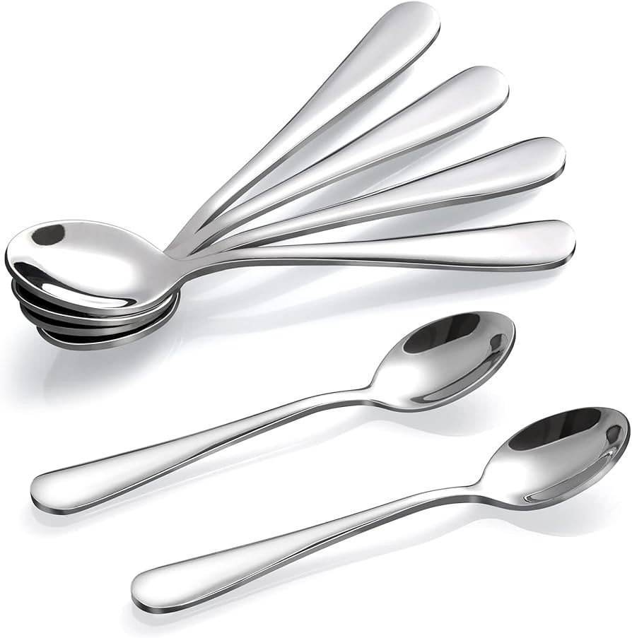 Hiware 6-Piece Demitasse Espresso Spoons, 4 Inches Stainless Steel Mini Coffee Spoons | Amazon (US)