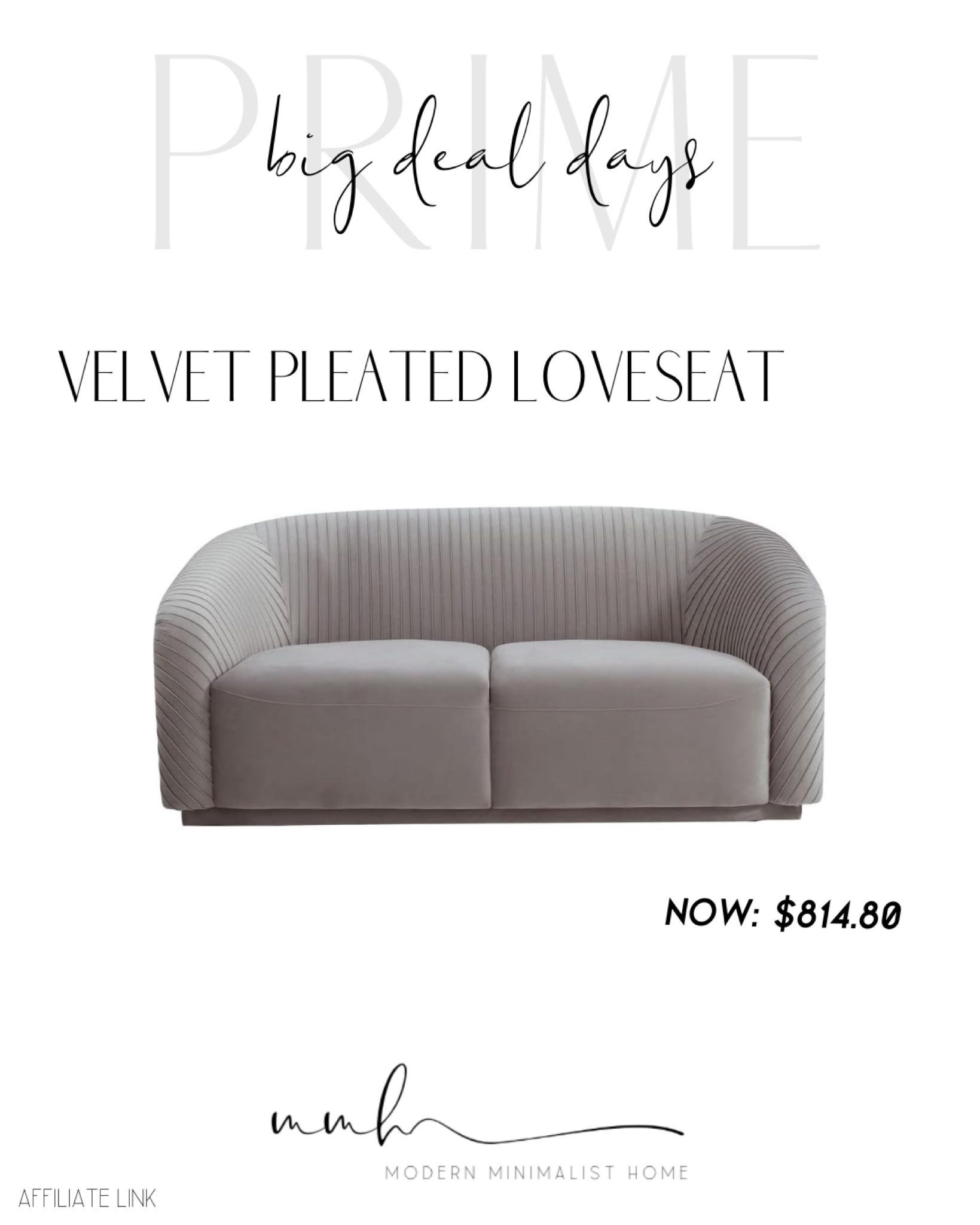 Velvet Pleated Loveseat

Amazon Prime Big Deal Days // Amazon prime day // amazon prime deals // prime day // prime day deals // prime // Amazon home // amazon home finds // amazon home decor // home amazon // home decor amazon // home decor amazon // home decor 2023 // amazon home decor // home decor // modern home decor // decor // modern home // modern minimalist home // home //

#LTKxPrime #LTKsalealert #LTKhome