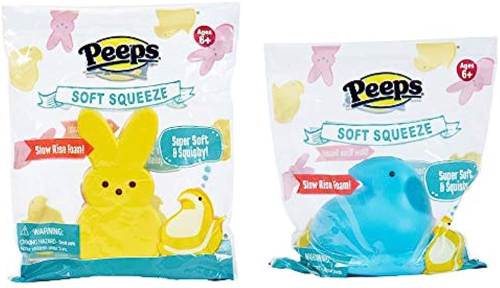 Little Kids Peeps Easter Toy Chick or Bunny Squishy Slow Rise Foam Easter Basket Stuffer Set, Mul... | Amazon (US)
