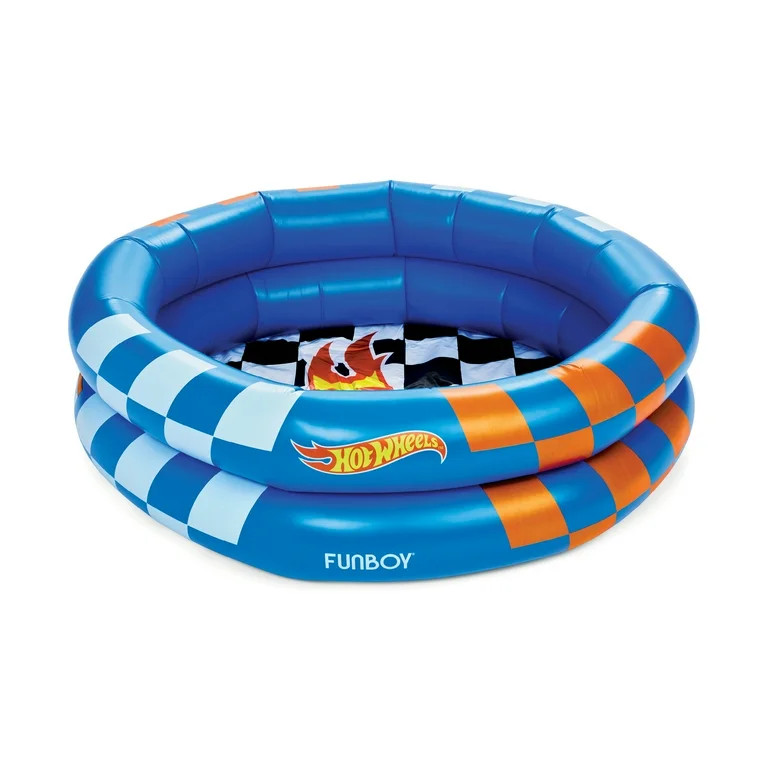 Hot Wheels™ + Float Life by Funboy Inflatable Round 2-Ring Pool, 48" Diameter, Children Ages 6+ | Walmart (US)