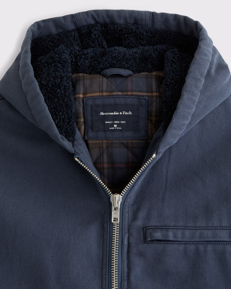 Men's Workwear Hooded Bomber Jacket | Men's Coats & Jackets | Abercrombie.com | Abercrombie & Fitch (US)