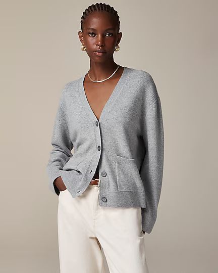 Cashmere patch-pocket cardigan sweater | J. Crew US