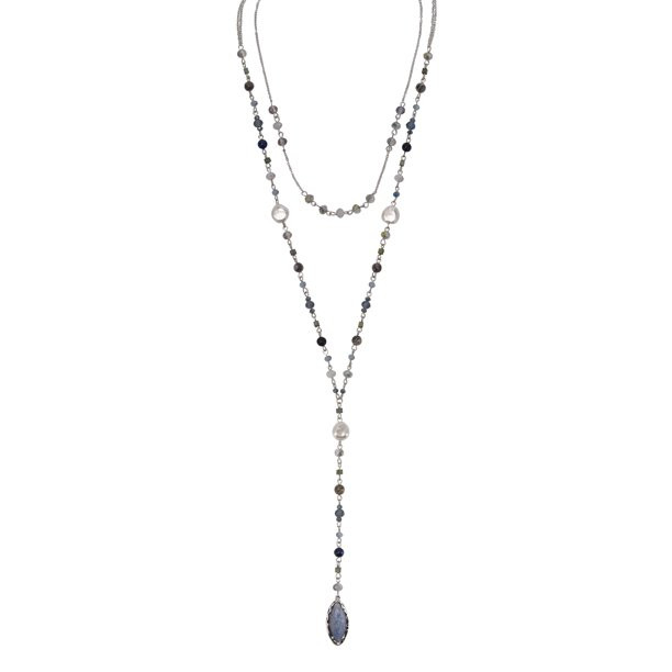 The Pioneer Woman - Women's Jewelry, Silver-tone Duo Y-Necklace Set with Genuine Stone | Walmart (US)