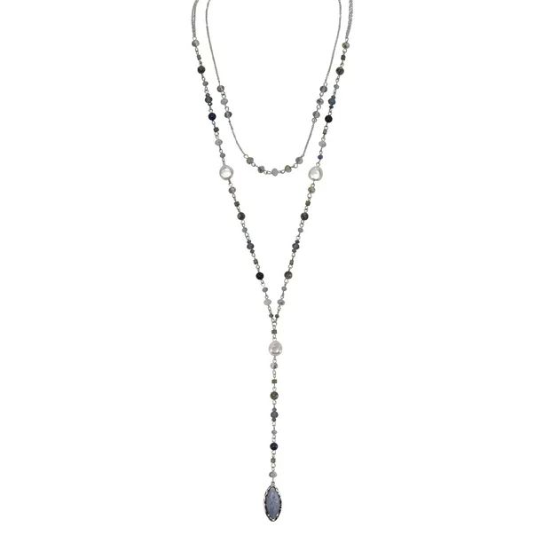 The Pioneer Woman - Women's Jewelry, Silver-tone Duo Y-Necklace Set with Genuine Stone | Walmart (US)