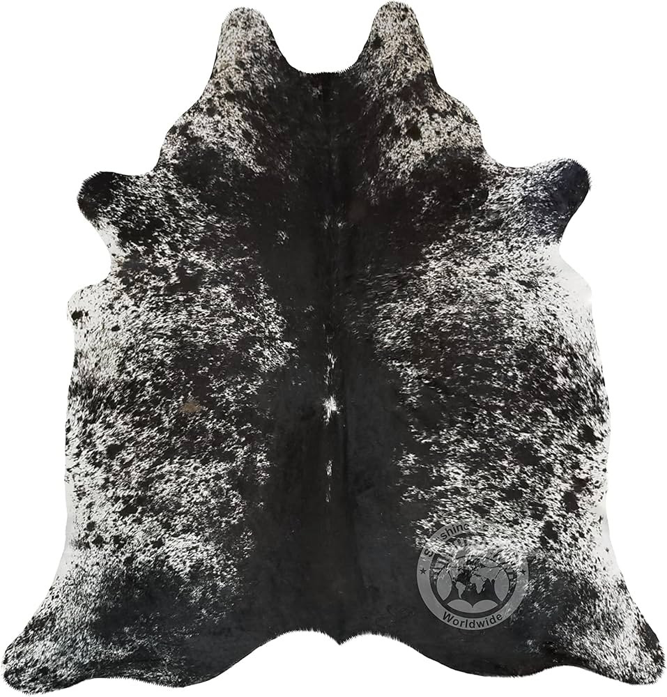Sunshine Cowhides 100% Genuine Salt and Pepper Cowhide Rug - Modern Style Animal Skin Rug & Floor... | Amazon (US)