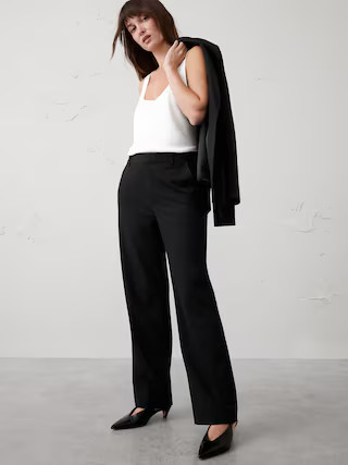 Straight High-Rise Sculpted Trouser | Banana Republic Factory