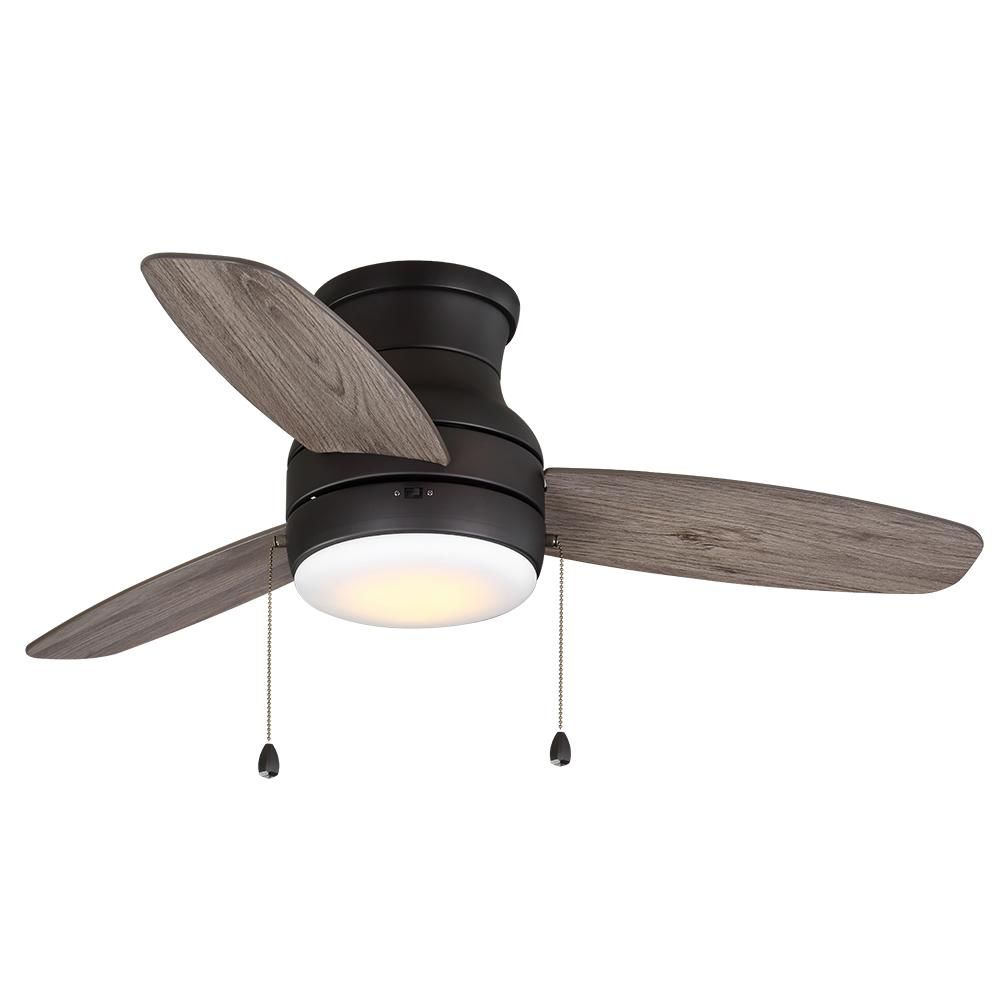 Home Decorators Collection Ashby Park 44 in. White Color Changing Integrated LED Bronze Ceiling Fan  | The Home Depot