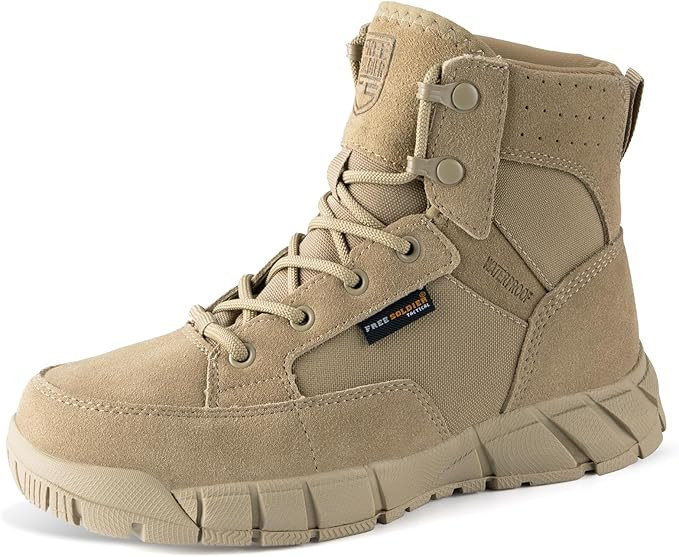 FREE SOLDIER Hiking Work Boots Women's Tactical Boots 6 Inches Lightweight Waterproof Military Bo... | Amazon (US)
