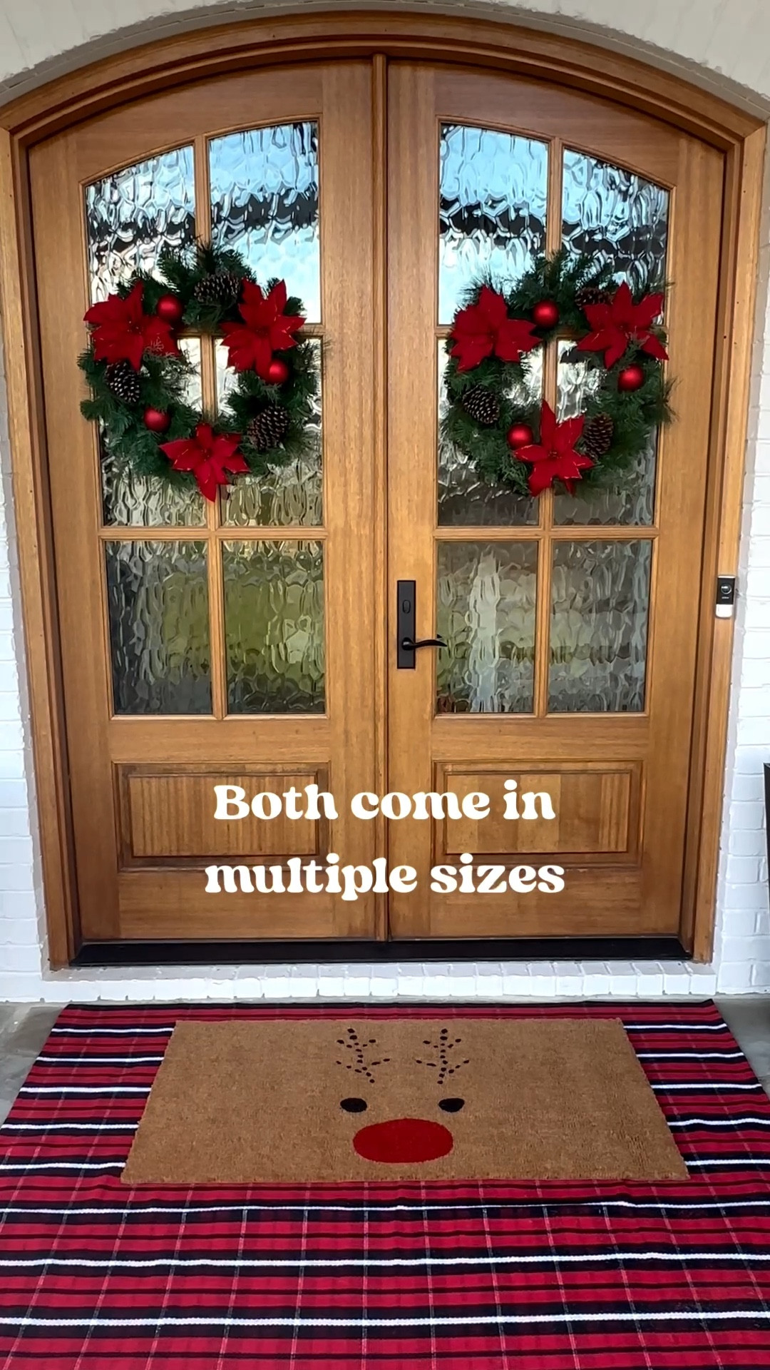 Holiday mat, Rudolph welcome mat, outdoor mat combo, holiday porch, Christmas porch, plaid rug, Christmas plaid rug, buffalo plaid rug

#LTKHome #LTKHoliday