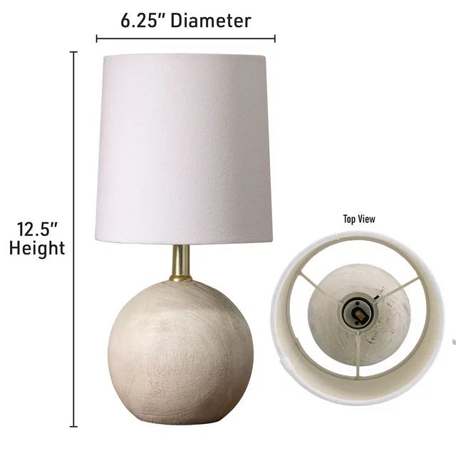 Mainstays Mini Ball Table Lamp, 12.75" H | Walmart (US)