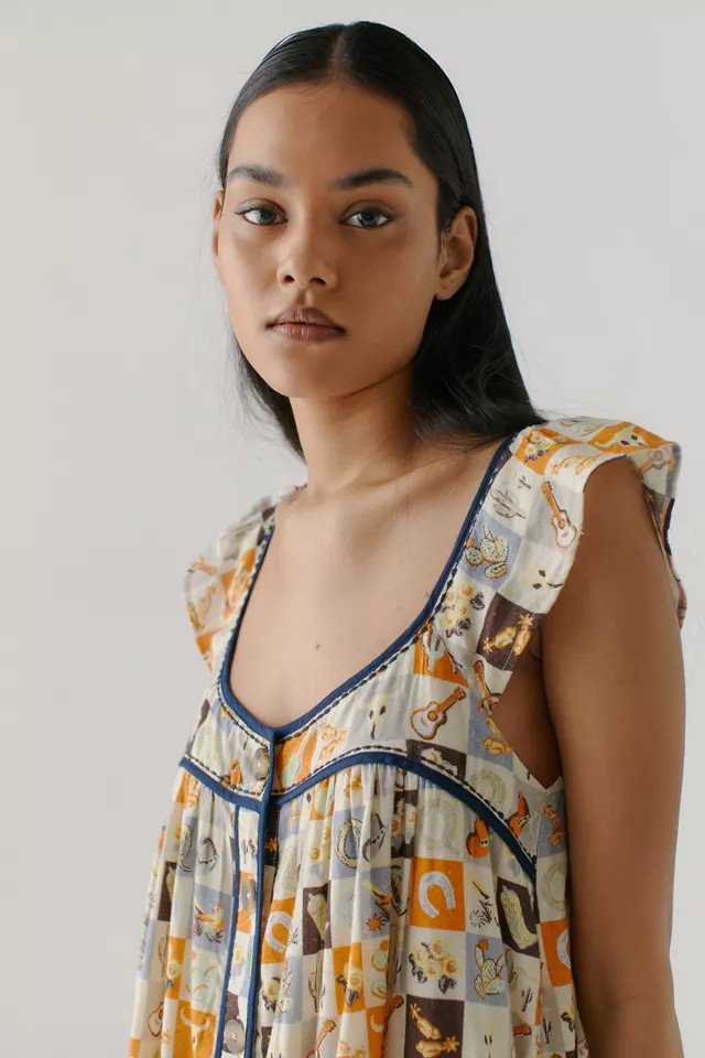 UO Lolita Embroidered Shift Dress | Urban Outfitters (US and RoW)