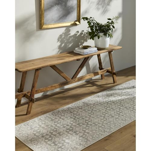 Livabliss x Nabela Noor Home Aram Traditional Diamond Area Rug, 6'6" x 9',Grey/Beige | Amazon (US)