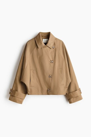 H & M - Short trench coat with scarf - Brown | H&M (UK, MY, IN, SG, PH, TW, HK)
