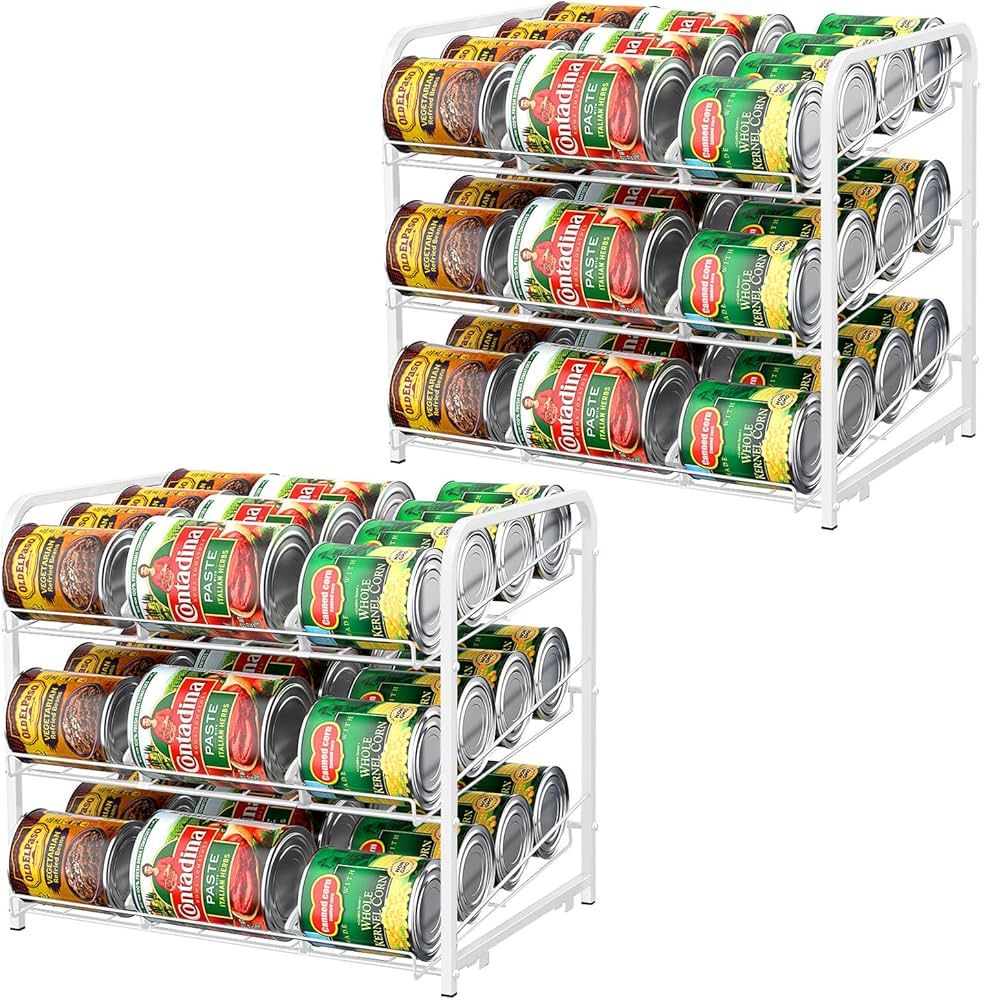 BTY Can Organizer for Pantry Stackable Can Rack Organizer 2 Pack Stacking Can Storage Dispensers ... | Amazon (US)