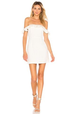 superdown Emery Off The Shoulder Dress in Ivory from Revolve.com | Revolve Clothing (Global)