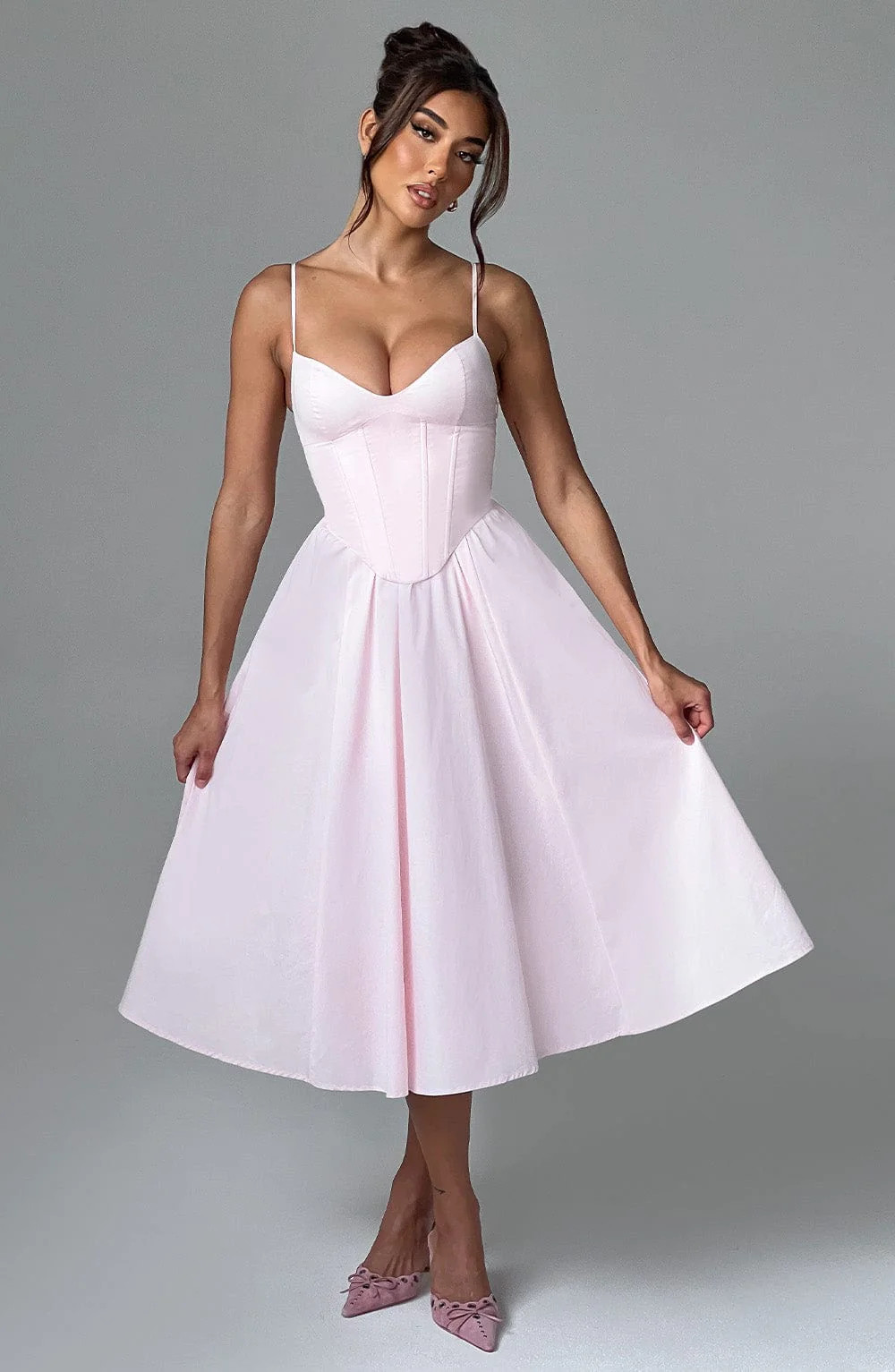 Mariella Midi Dress - Blush | Babyboo (global)