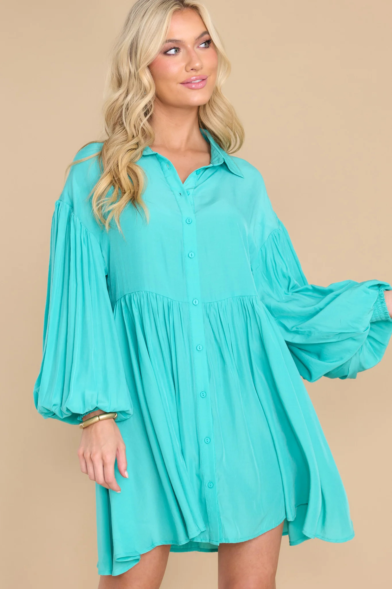 Forget Your Troubles Turquoise Dress | Red Dress 