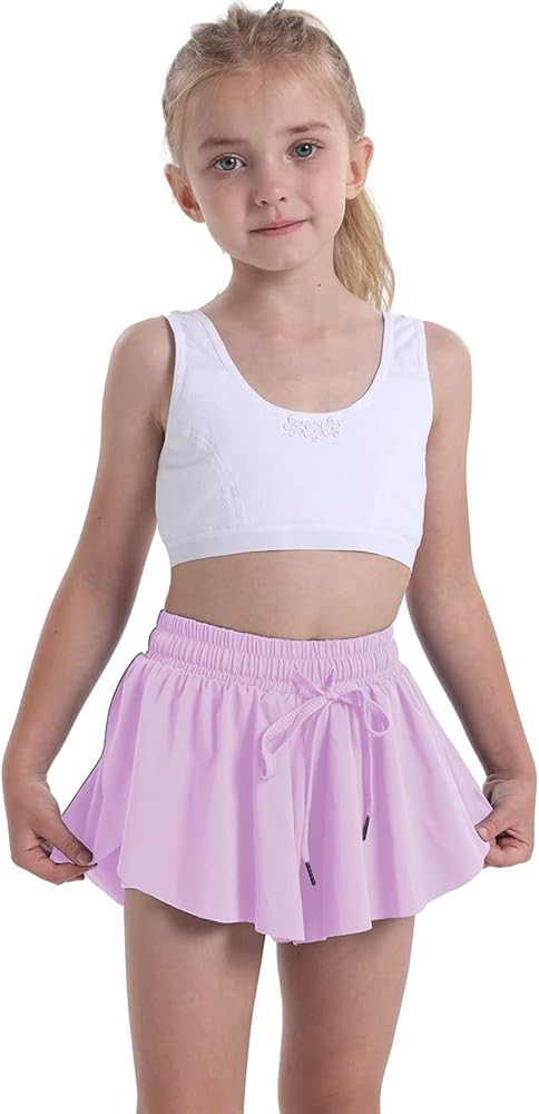 Flowy Shorts for Teen Girls Athletic Gym Running Biker Shorts Preppy Youth Butterfly Shorts | Amazon (US)