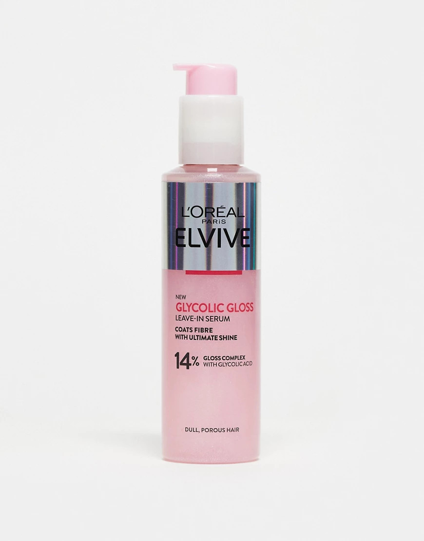 L'Oreal Paris Elvive Glycolic Gloss Leave-In Serum for Dull Hair 150ml-No colour | ASOS (Global)