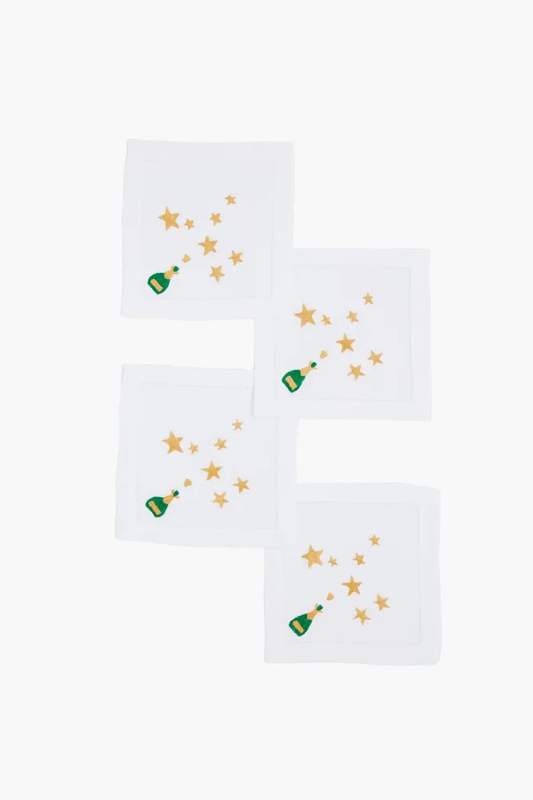 Champagne and Stars Cocktail Napkins Set of 4 | Tuckernuck Home | Tuckernuck (US)