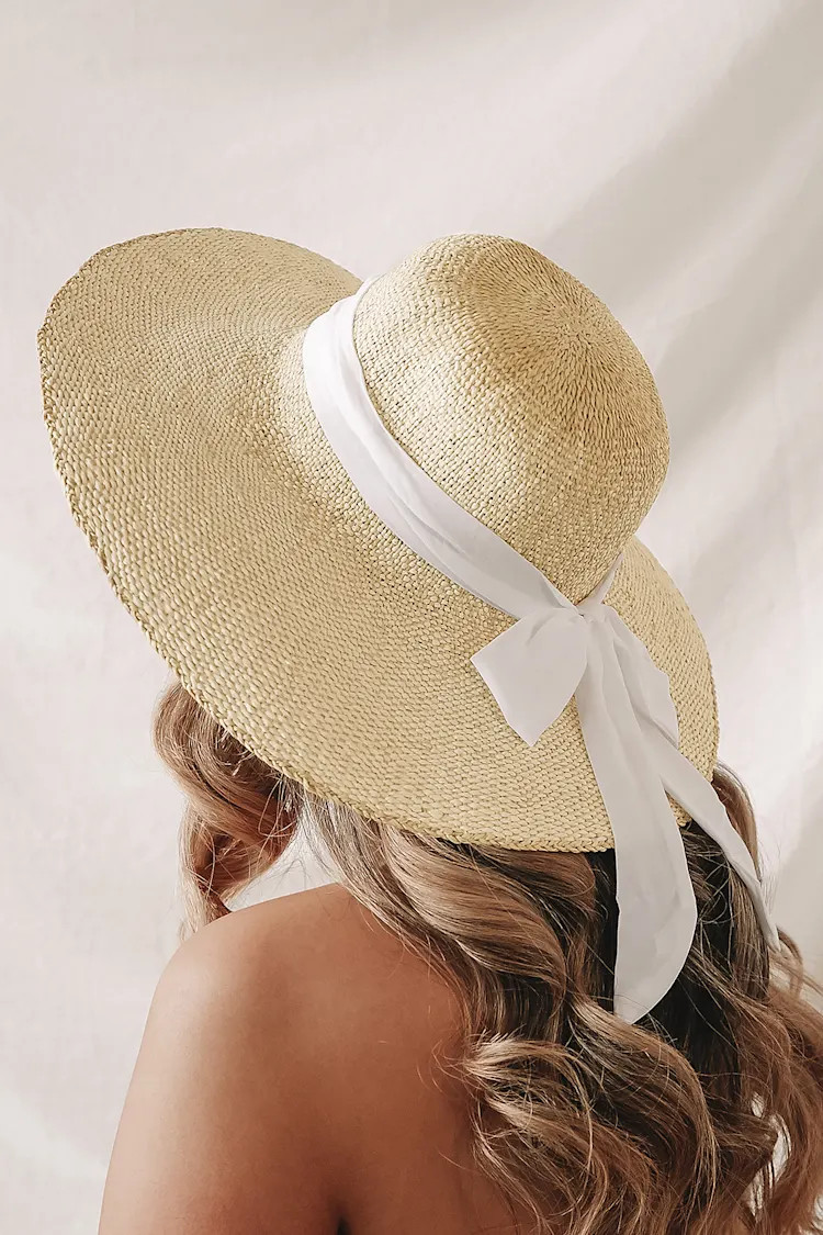 Sunshine on My Mind Beige Floppy Straw Sun Hat | Lulus (US)