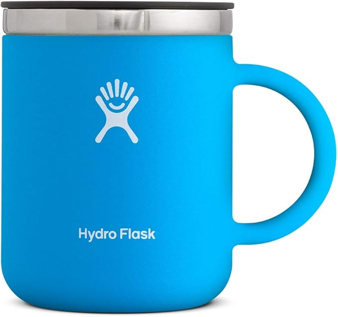 Hydro Flask 12 oz Travel Coffee Mug - Stainless Steel & Vacuum Insulated - Press-In Lid - Pacific | Amazon (US)