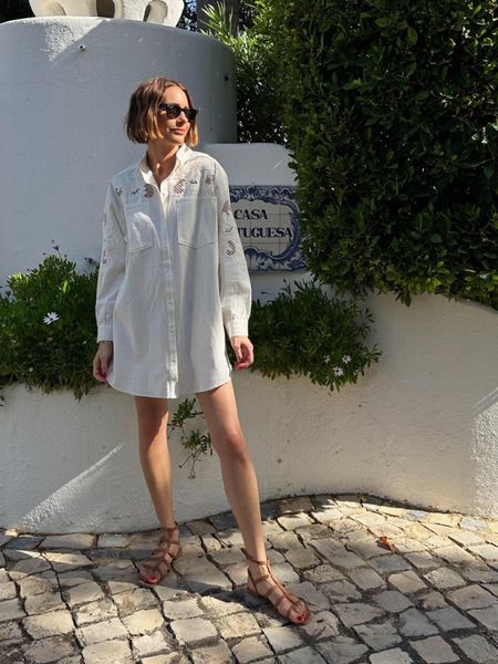 Keeping it light in a simple white oversized shirt dress  🤍 I love the lace detailing here - it just elevates the look without any effort! 

#summerwardrobe #holidayoutfit #europeanstyle #beachstyle #travel #vacation

#LTKsummer 

#LTKeurope #LTKtravel #LTKstyletip