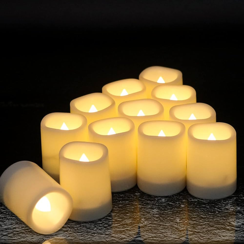 DRomance Outdoor Waterproof Flameless Votive Candles with Timer, Battery Operated LED Tealight Fl... | Amazon (US)
