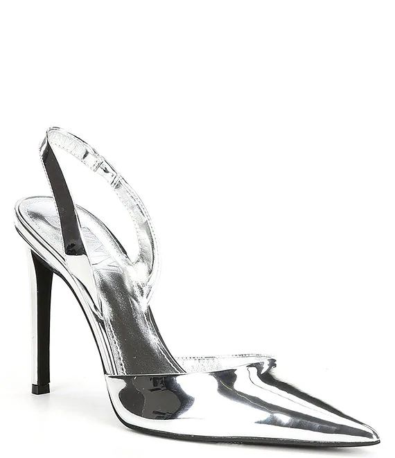 DKNY Macia Slingback Metallic Stiletto Pumps | Dillard's | Dillard's