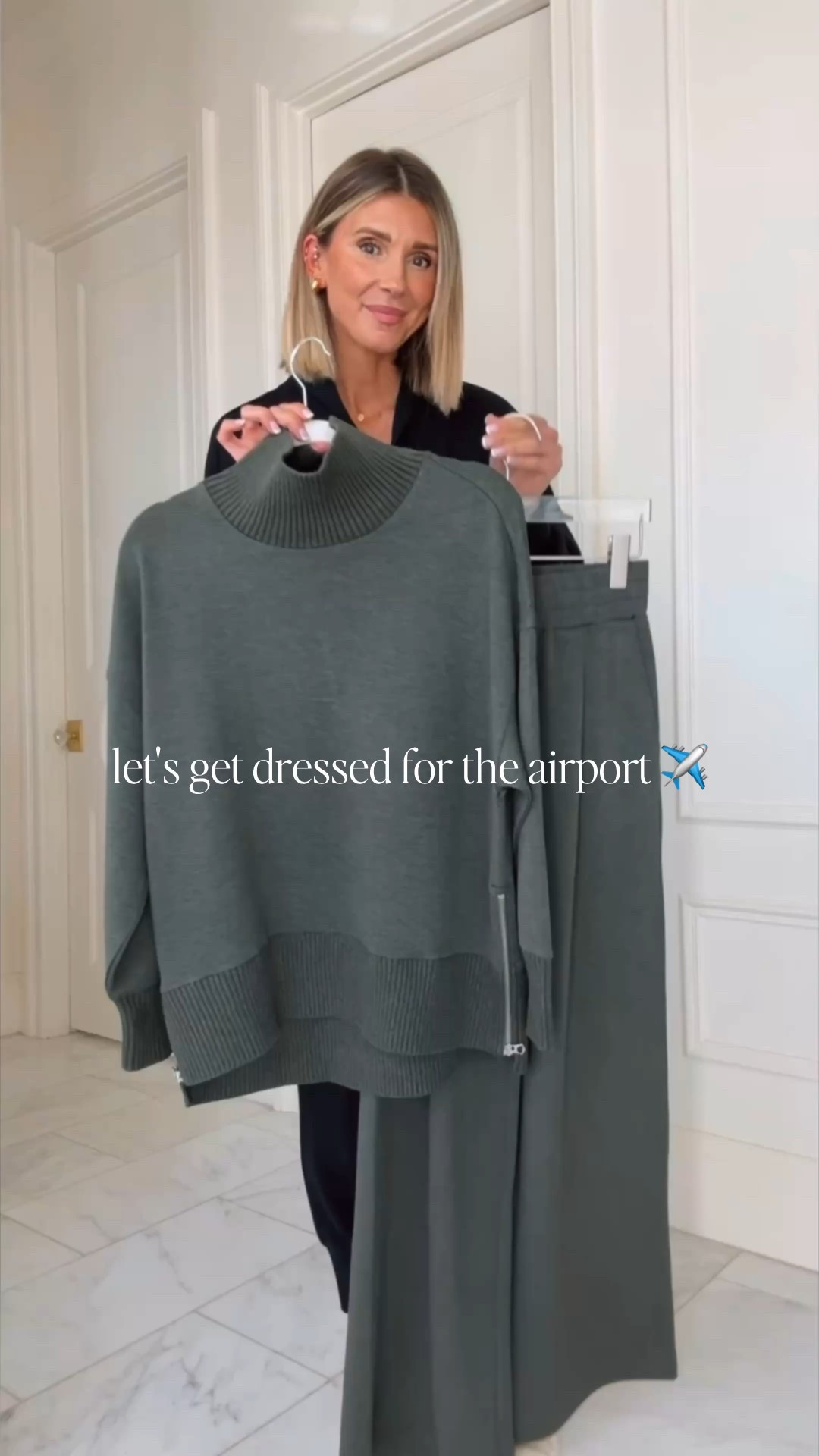 Airport travel day outfit- I'm wearing size xs 