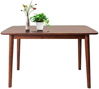 CangLong Mid-Century Home Kitchen Table Desk with Solid Legs for Dining Room, set of 1, Espresso | Amazon (US)