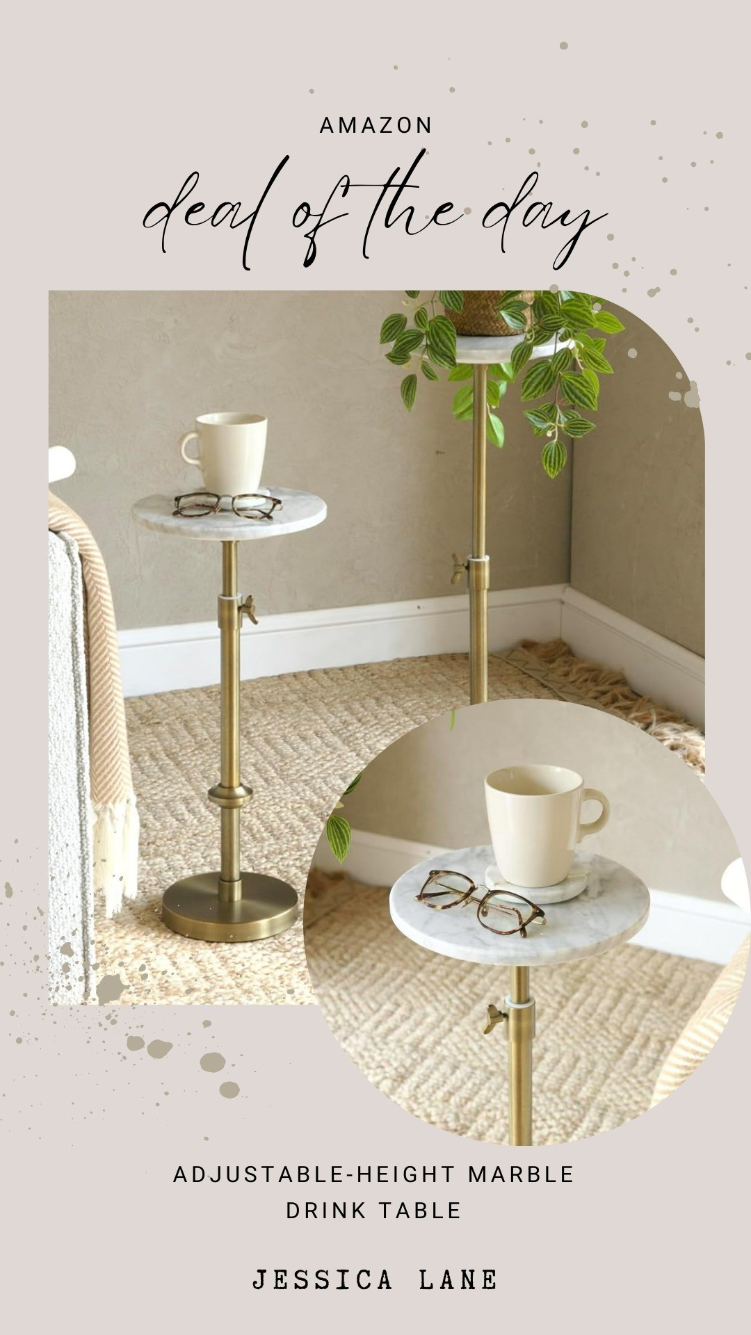 Small table, big impact 🤍 This adjustable marble drink table is the perfect mix of function and style—ideal next to a sofa or chair when you want something chic without taking up much space.#AmazonHome #DecorDetails

#LTKSaleAlert #LTKHome #LTKSeasonal
